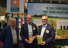 Edwin From en Jan Groen van Green Organics met links de Duitse klant Erik Linde